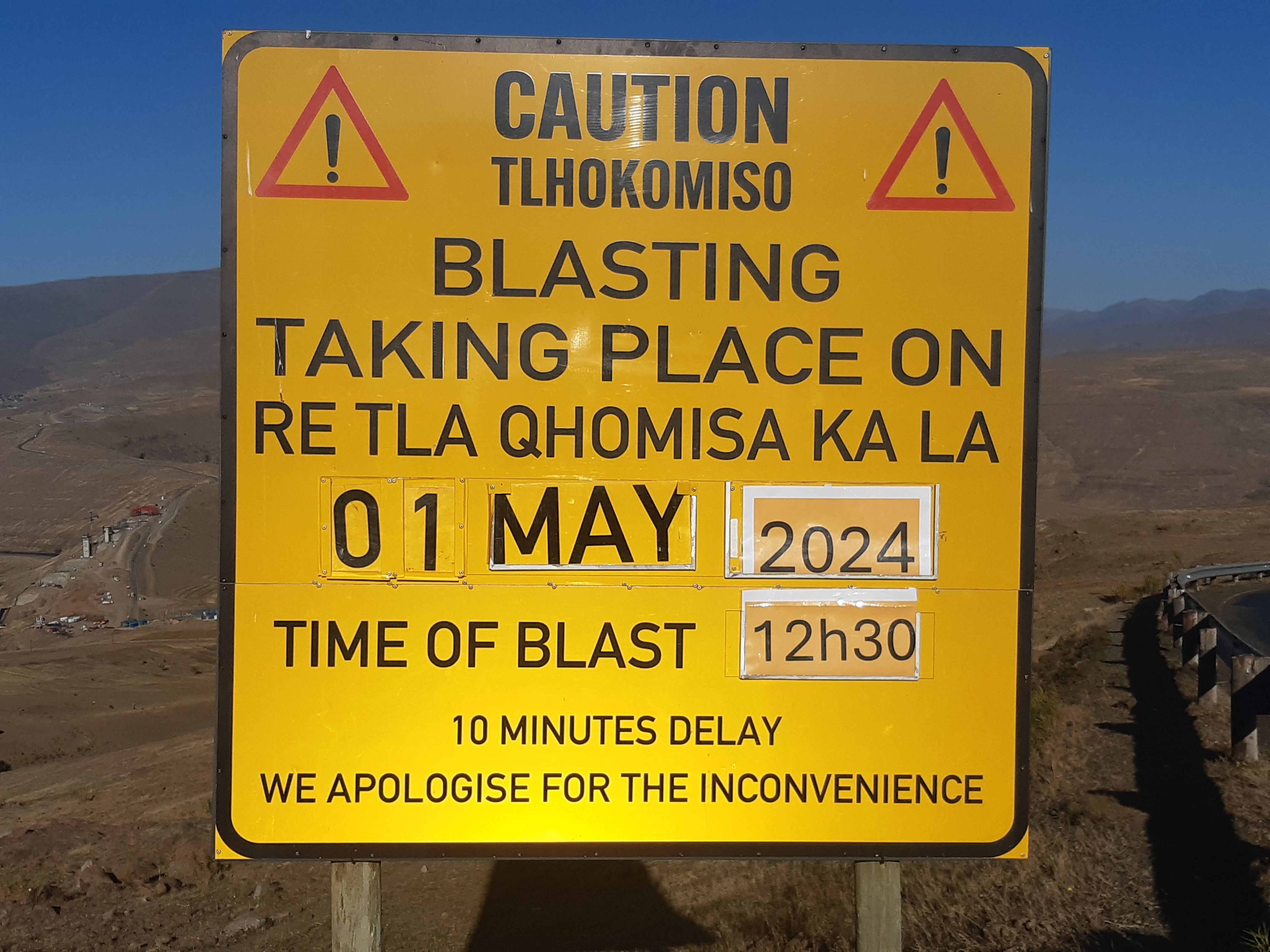 Blasting Safety Signage